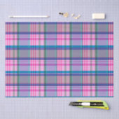 Cute Preppy Retro Plaid Pattern in Pink and Blue Tissuepapier (Craft)