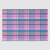 Cute Preppy Retro Plaid Pattern in Pink and Blue Tissuepapier (Voorkant)