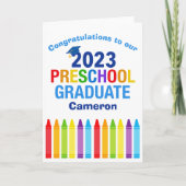 Cute Preschool Afstuderen Aangepast Afstuderen 202 Kaart (Voorkant)