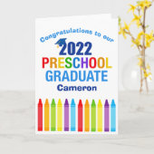 Cute Preschool Afstuderen aangepast PreK Afstudere Kaart (Gele Bloem)