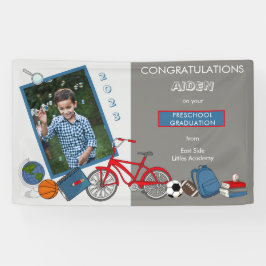 Cute Preschool Afstuderen Photo - Boy Spandoek