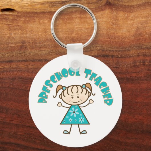 Cute Preschool leraar Sleutelhanger (Voorkant)