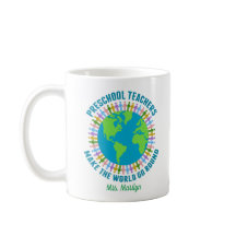 Cute Preschool leraar wereld aangepaste naam