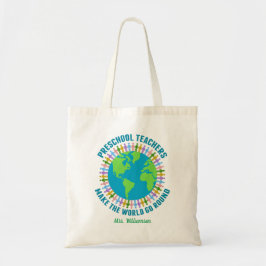 Cute Preschool leraar wereldschool Tote Bag