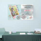 Cute Preschool Photo Girl Gefeliciteerd Spandoek (Beurs)