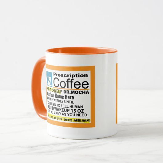 Cute Prescription Coffee-Mok Mok (Voorkant links)