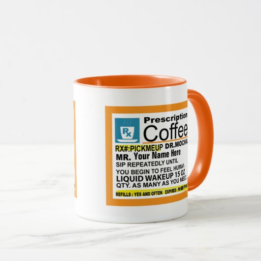 Cute Prescription Coffee-Mok Mok (Voorkant rechts)