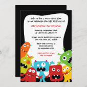 Cute pret de verjaardagsfeestdag van de monsterjon kaart (Voorkant / Achterkant)