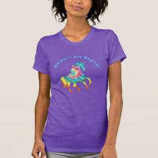Cute pret Unicorn Rainbow Mothers zijn Magisch T-shirt