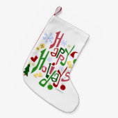 Cute Prettige feestdagen Design Kleine Kerstsok (Voorkant (Hangend))