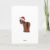 Cute Prettige feestdagen Horse and Snowman Kerstmi (Achterkant)