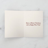 Cute Prettige feestdagen Horse and Snowman Kerstmi (Binnen)