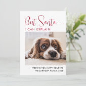 Cute Prettige feestdagen Pet Photo Feestdagenkaart (Staand voorkant)