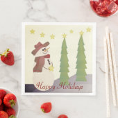 Cute Prettige feestdagen Snowman Servet (Insitu)