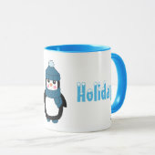 Cute Prettige feestdagen Winter Penguin Coffee Mok (Voorkant rechts)