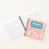 Cute pretty flowers and buzzing insects girls notitieboek (Binnen)