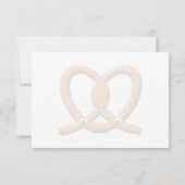 Cute Pretzel Drawing  Monogram Personalized Notitiekaartje (Achterkant)