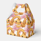 Cute Pretzel Girl Birthday Party Bedankdoosjes (Achterkant)