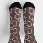 Cute Pretzels Salted Snack Pink Brown Sokken (Top)