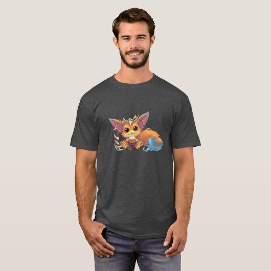 Cute Primitive Fox Warrior T-shirt (Voorkant volledig)