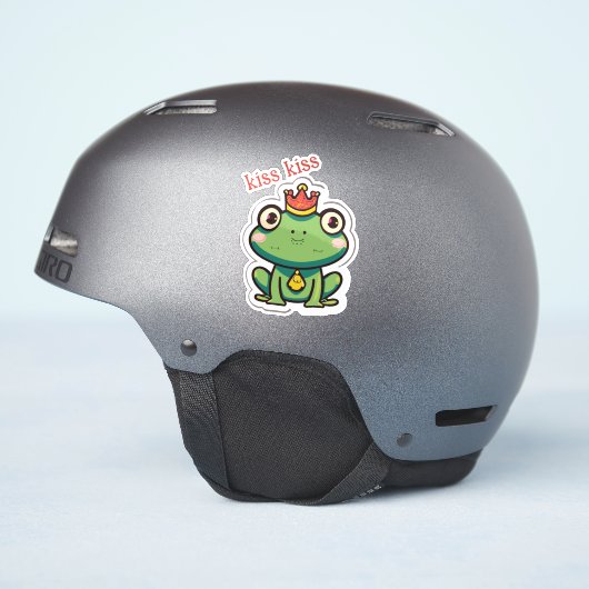 Cute Prince Frog Sticker (Helm Zijkant)