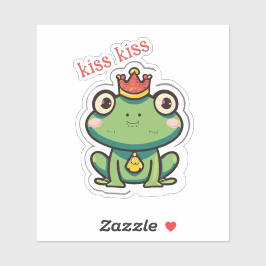 Cute Prince Frog Sticker (Vel)