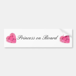 Cute Princess aan boord van Bumpersticker