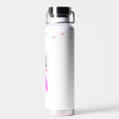 Cute Princess and Stars on White Water Bottle Waterfles (Achterkant)