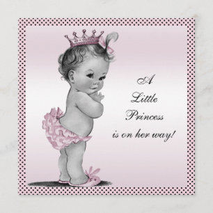 Cute  Princess Baby shower Kaart