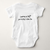 Cute Princess Baby Tee - Learning to Talk I Love U Romper (Achterkant)