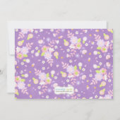 Cute Princess Birthday Party Invitation Kaart (Achterkant)