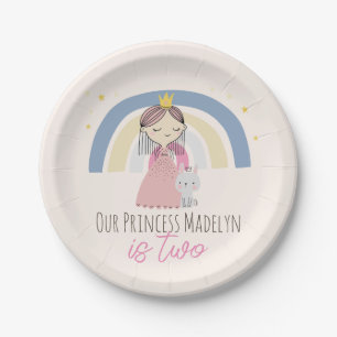 Cute Princess Birthday Party Papieren Bordje