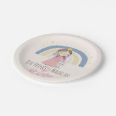 Cute Princess Birthday Party Papieren Bordje (Gekanteld)