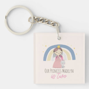 Cute Princess Birthday Party Sleutelhanger