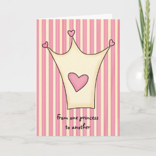 Cute Princess Crown Birthday Card Kaart