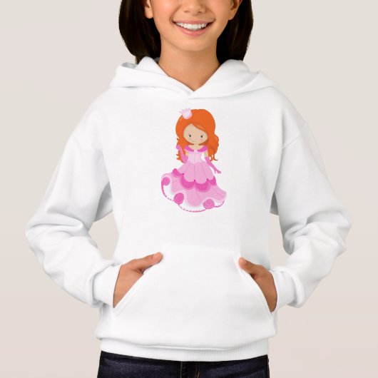 Cute Princess, Crown, Pink Dress, Oranje haar (Voorkant)