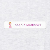Cute Princess Custom Persoonlijke benaming Clothin Labels (Design 1)