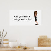 Cute Princess Diva Party Banner Poster (Keuken)