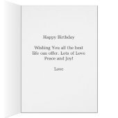 Cute Princess Dpress in Light Blue Birthday Kaart (Binnen (Rechts))