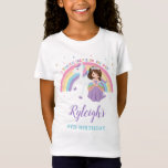 Cute Princess en Unicorn Rainbow Birthday Outfit T-shirt<br><div class="desc">Overeenkomende items beschikbaar in de Happy Cat Studio Zazzle winkel! c) De Happy Cat Studio</div>