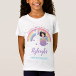 Cute Princess en Unicorn Rainbow Birthday Outfit T-shirt<br><div class="desc">Overeenkomende items beschikbaar in de Happy Cat Studio Zazzle winkel! c) De Happy Cat Studio</div>