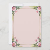 Cute Princess Fairy Birthday Party Kaart (Achterkant)