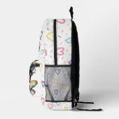 Cute Princess Fairy Black Girl Customizable Name  Bedrukte Rugzak (Rechts)