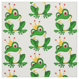 Cute Princess Frog. Kroon. Groen Stof