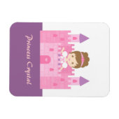 Cute Princess Girl in Pink Castle Fairytale Magneet (Horizontaal)
