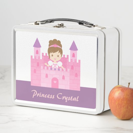 Cute Princess Girl in Pink Castle Personalized (In situ)