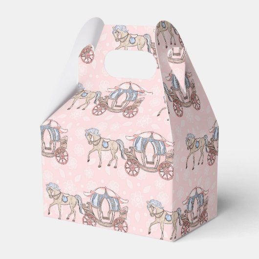 Cute Princess horse party box Bedankdoosjes (Voorkant Zijde)