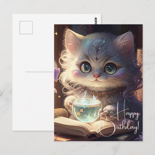 Cute Princess Kitten Briefkaart (Voorkant / Achterkant)