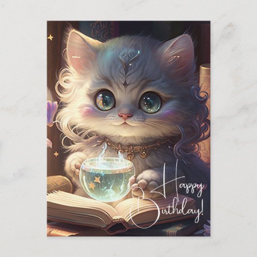 Cute Princess Kitten Briefkaart (Voorkant)