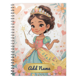 Cute Princess Notitieboek – Voeg naam toe